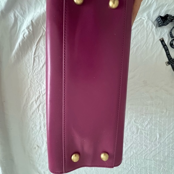 Zac Posen Leather Purple n Yellow Large Hand n Shoulder Bag. NWOT - Picture 12 of 17